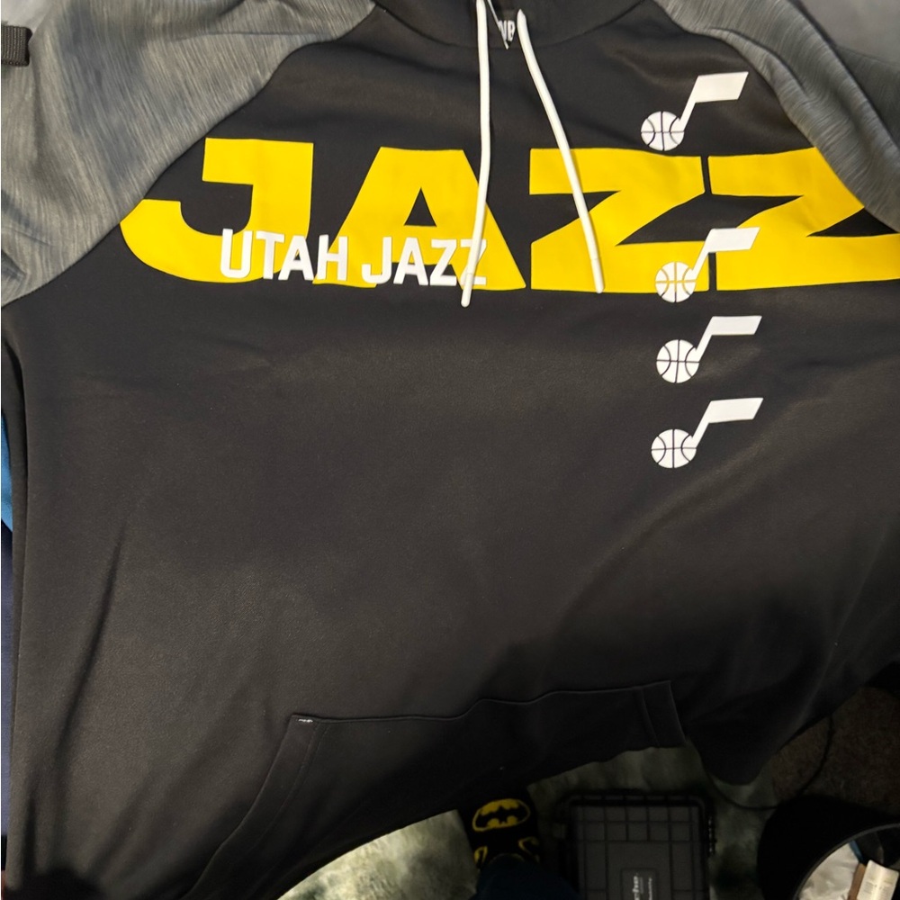 Utah Jazz Black and Yellow Hoodie